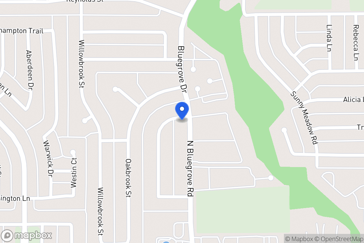Map of 1471 N Bluegrove Rd