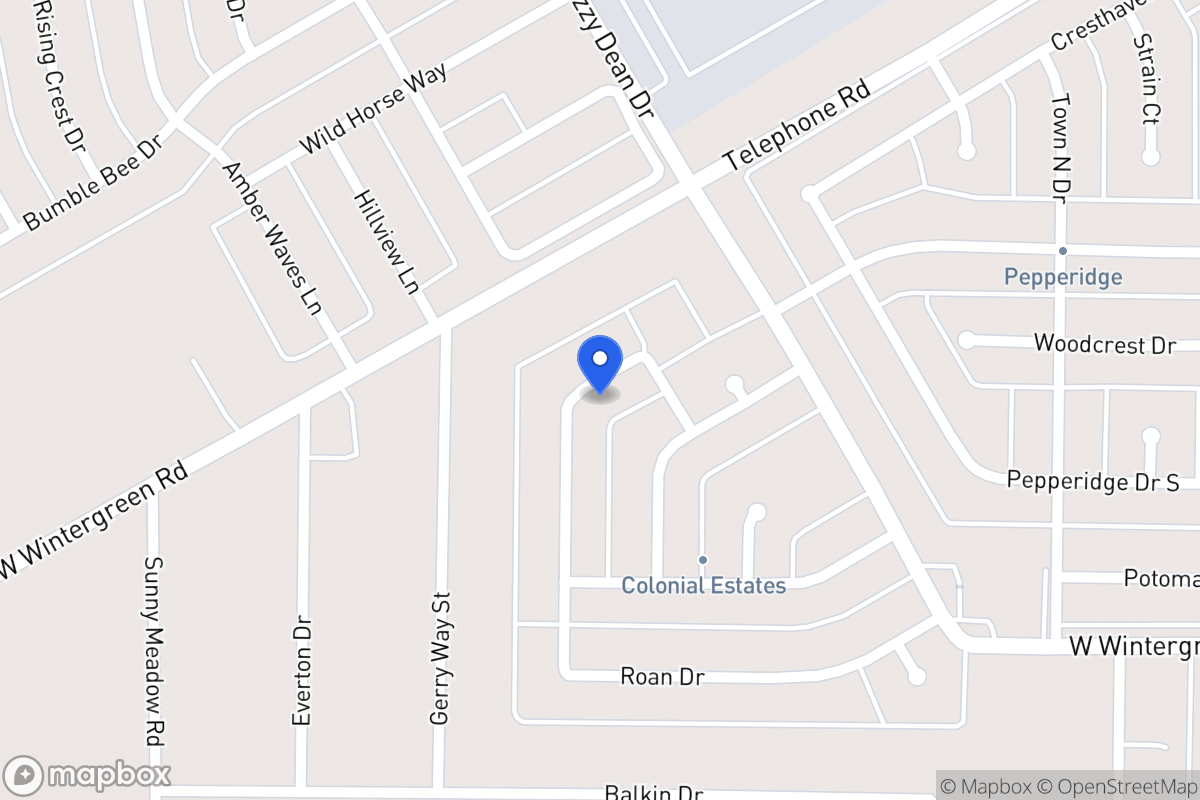 Map of 1373 Roan Dr