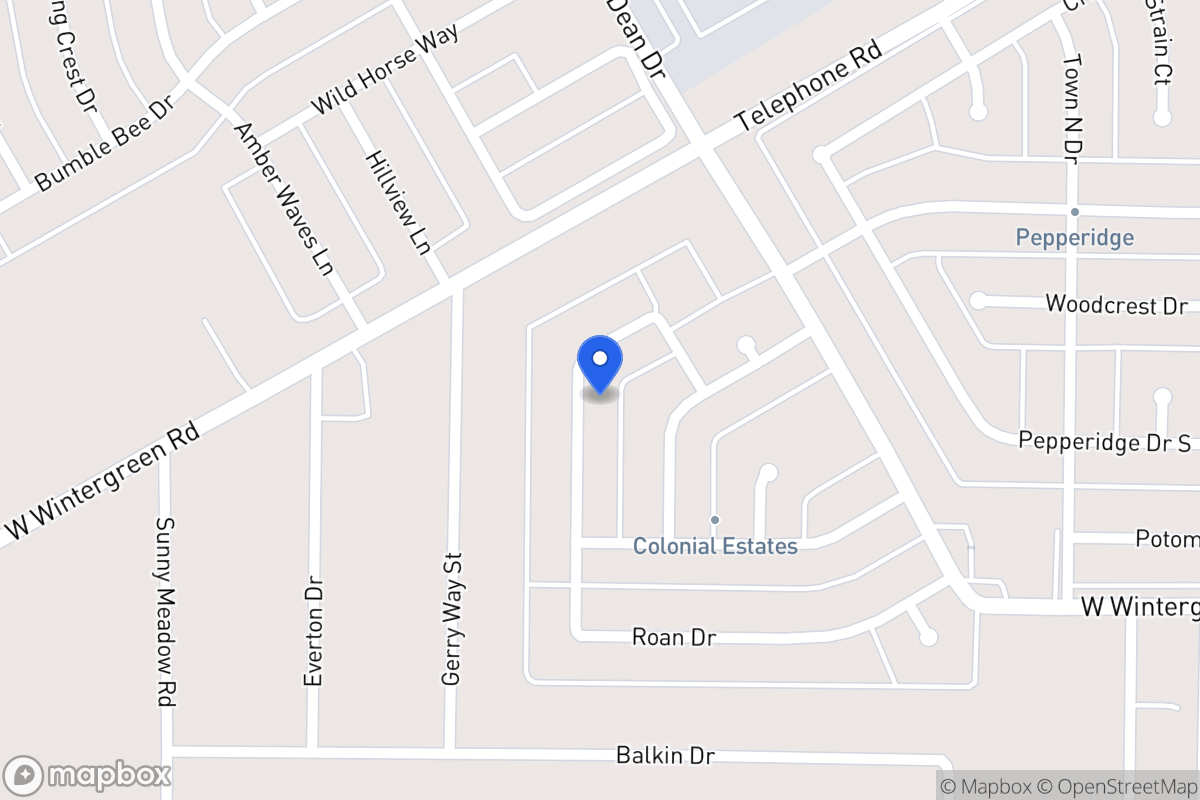 Map of 1353 Roan Dr