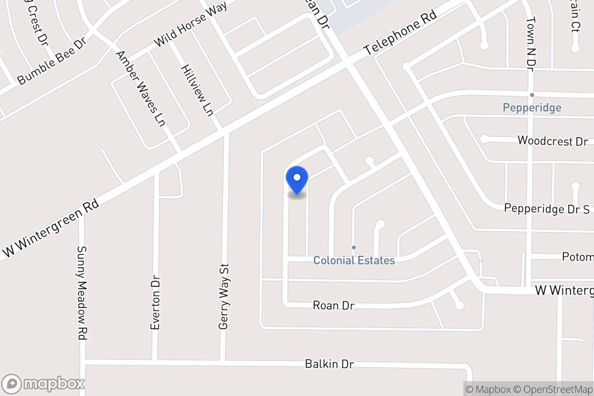 Map of 1349 Roan Dr