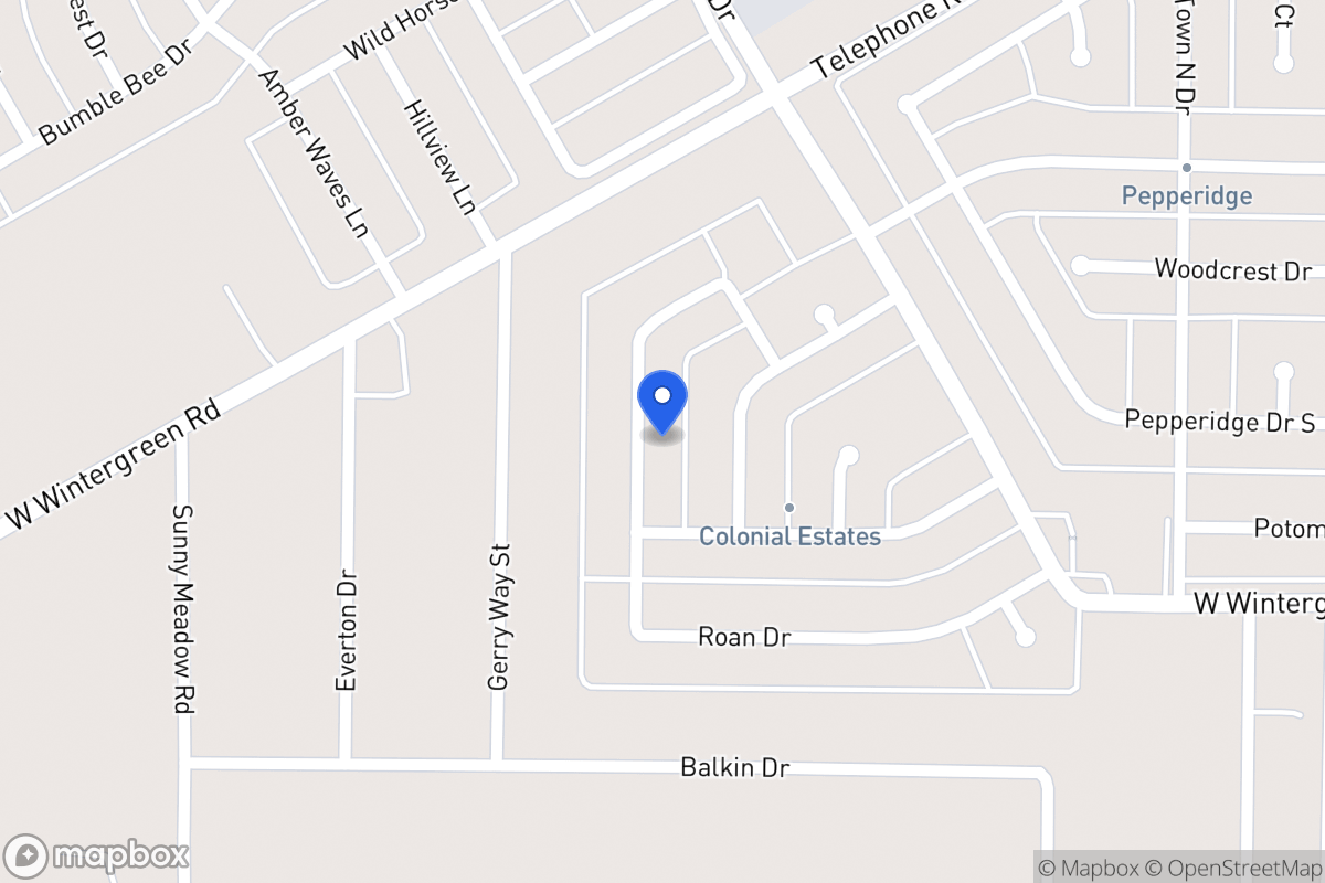 Map of 1341 Roan Dr