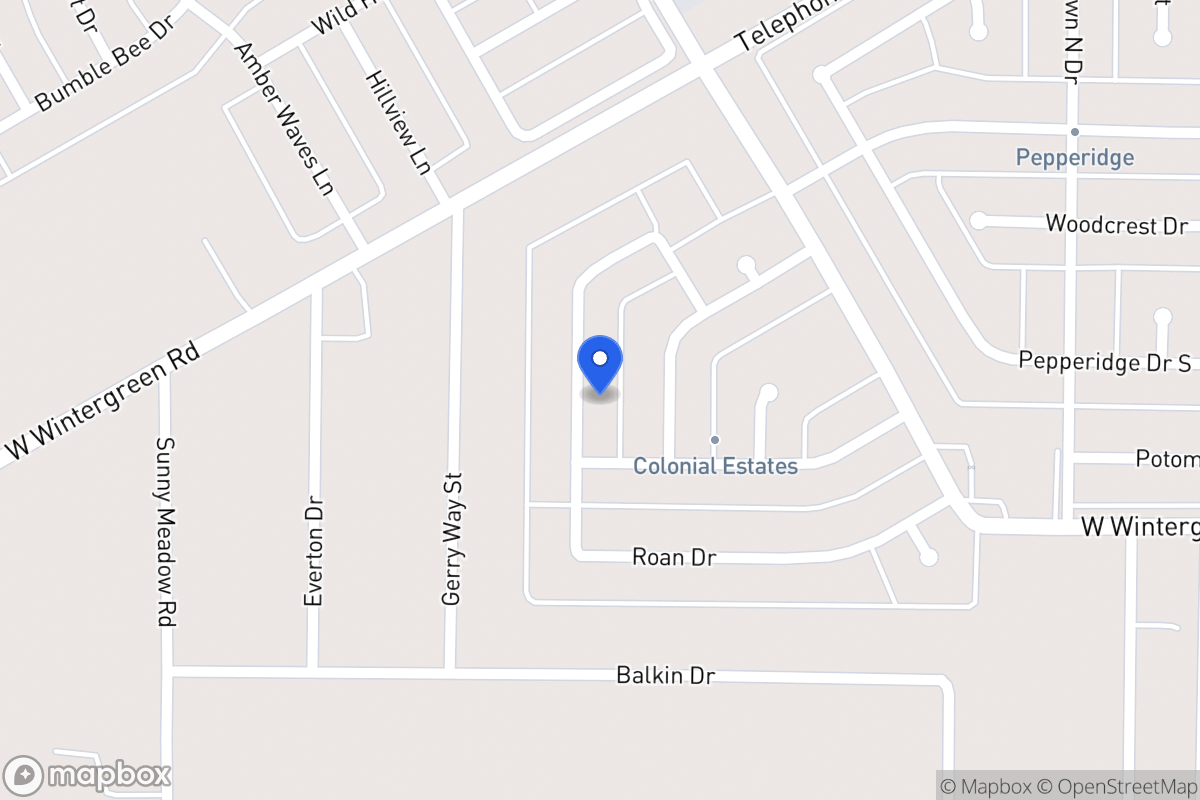 Map of 1339 Roan Dr