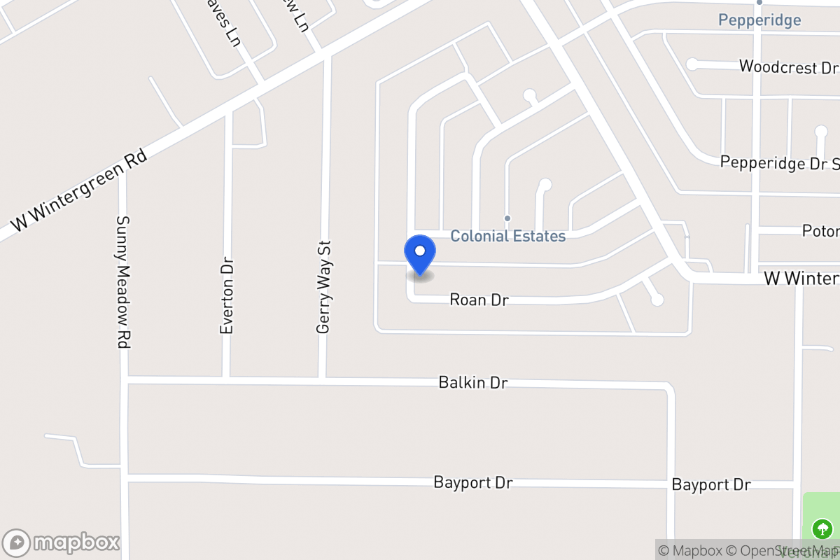 Map of 1285 Roan Dr