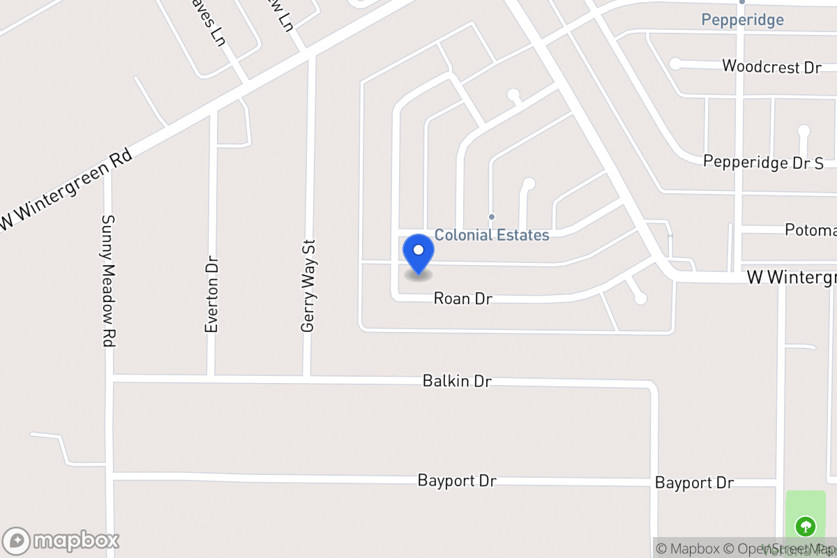 Map of 1281 Roan Dr