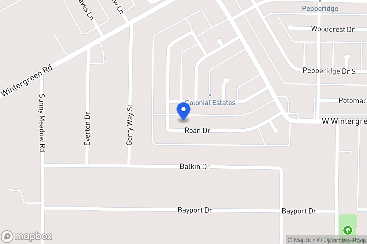 Map of 1277 Roan Dr