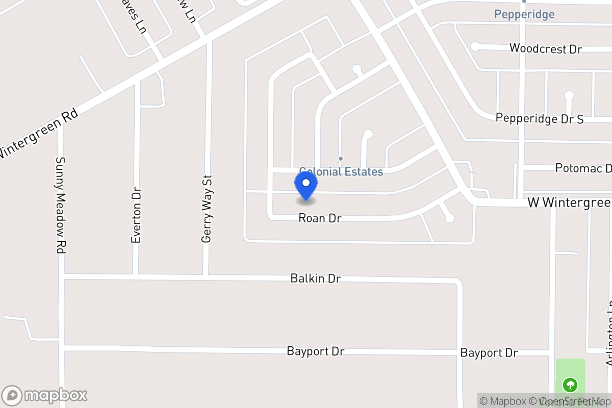 Map of 1273 Roan Dr