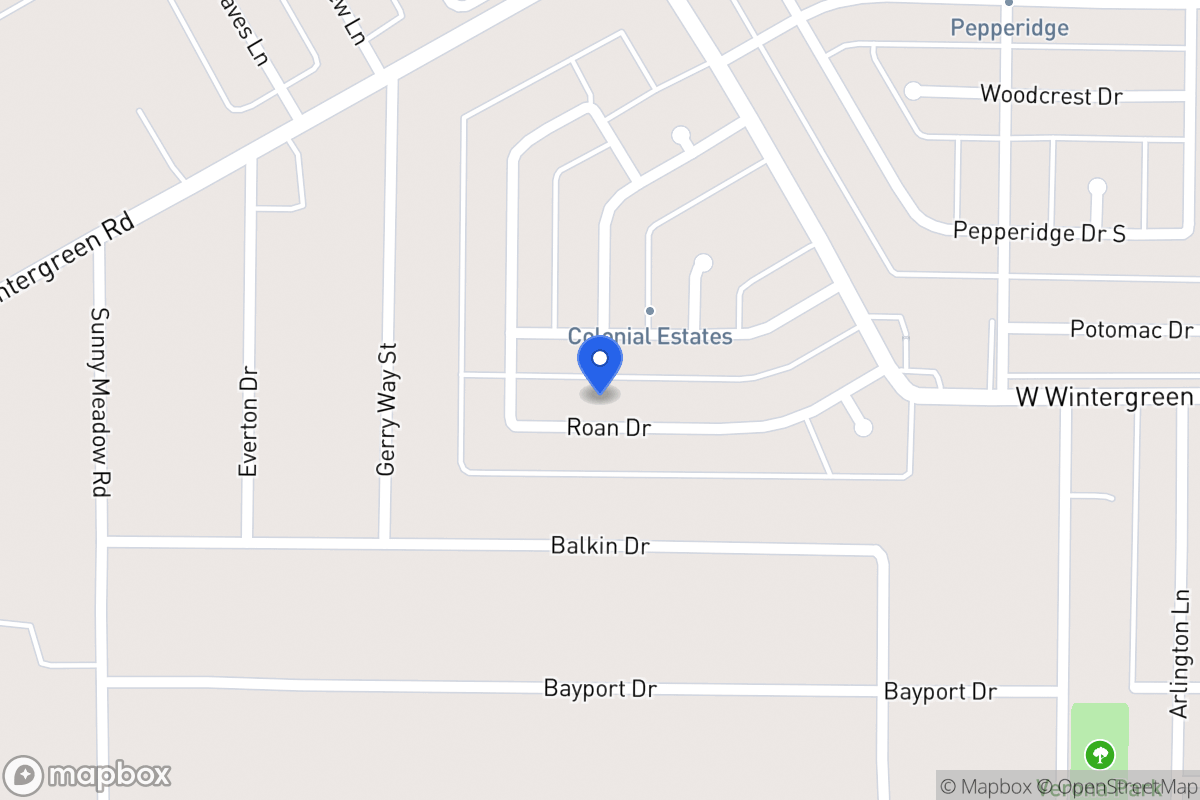 Map of 1269 Roan Dr