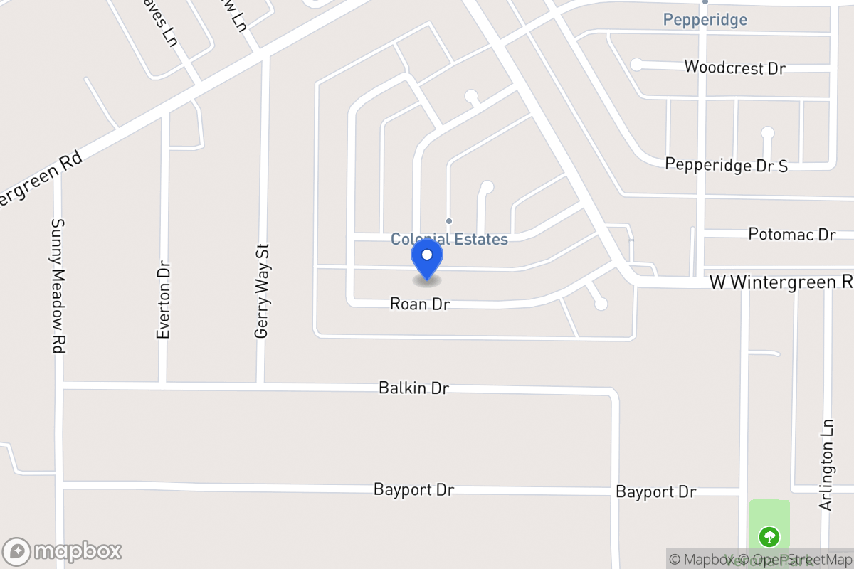 Map of 1265 Roan Dr