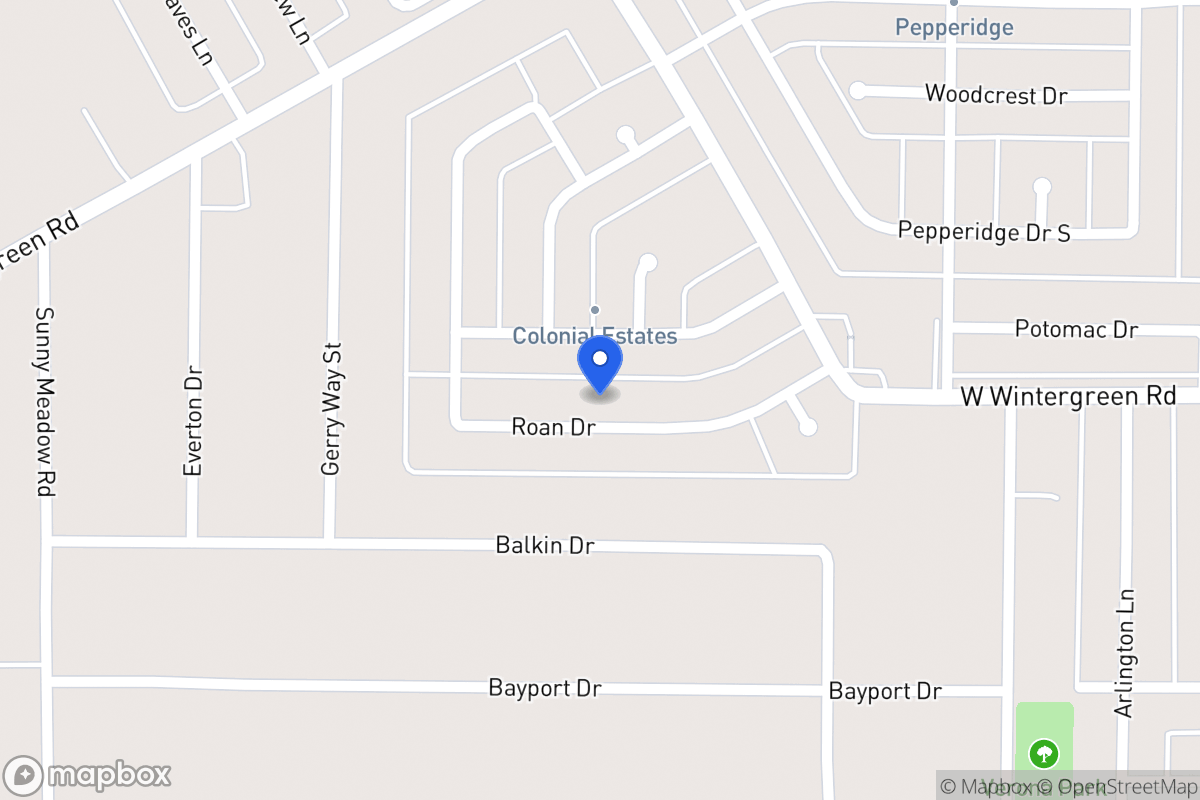 Map of 1257 Roan Dr