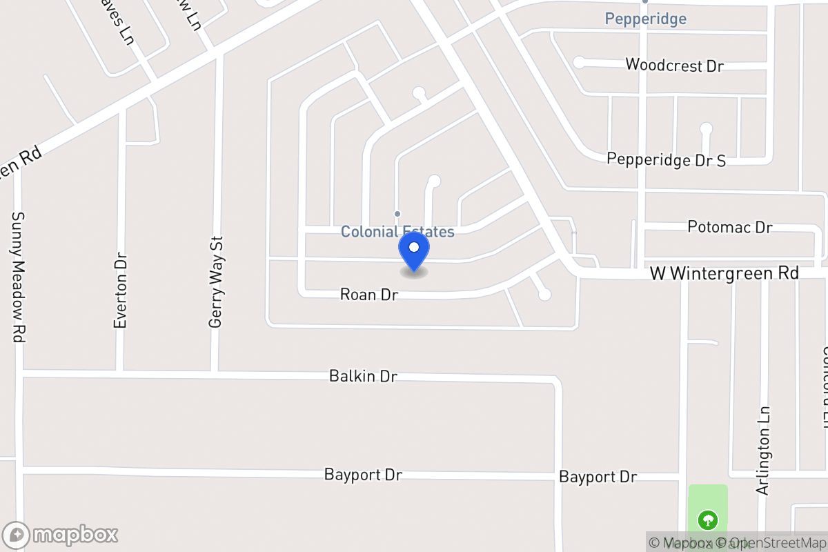 Map of 1253 Roan Dr