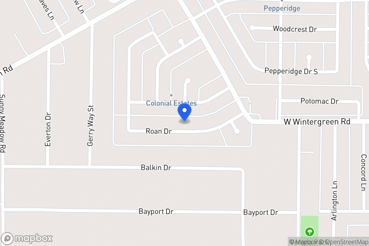 Map of 1249 Roan Dr