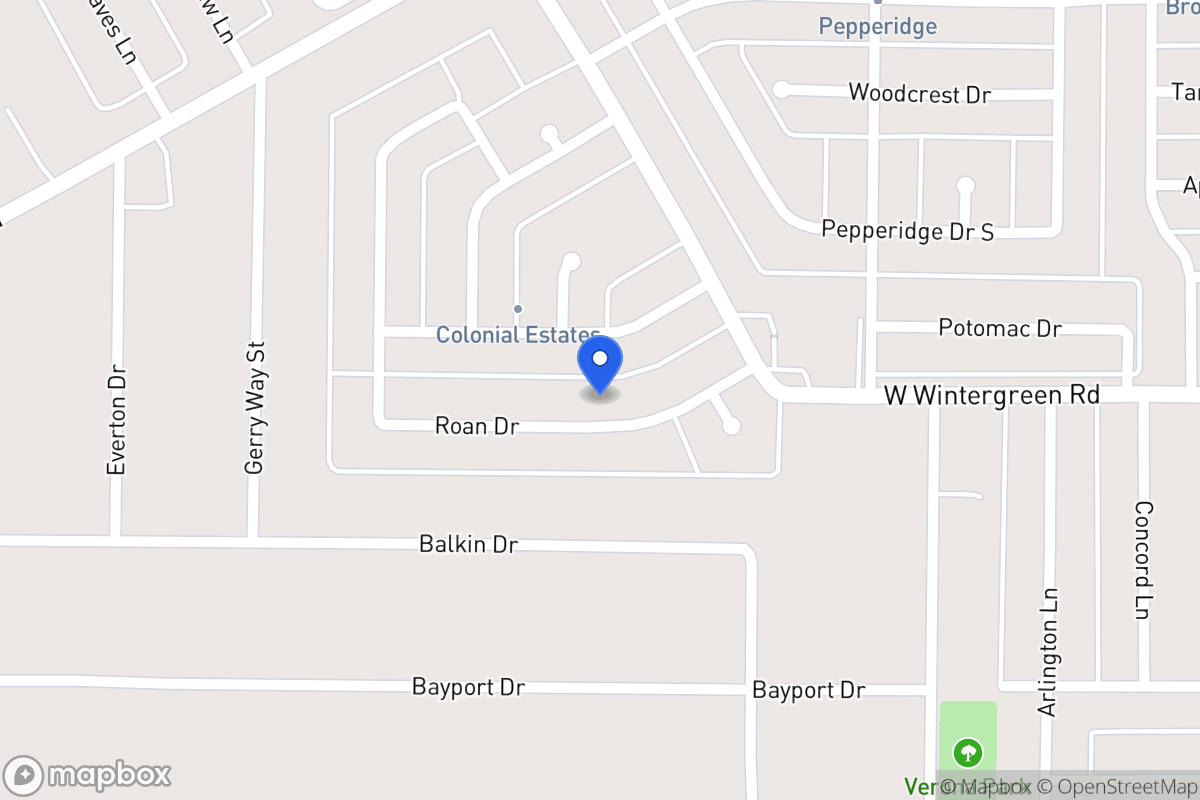 Map of 1241 Roan Dr