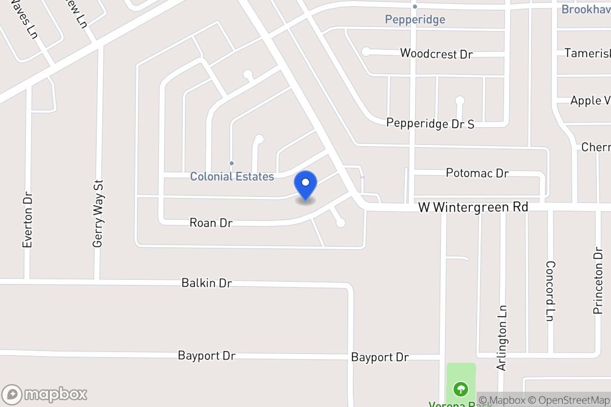 Map of 1225 Roan Dr