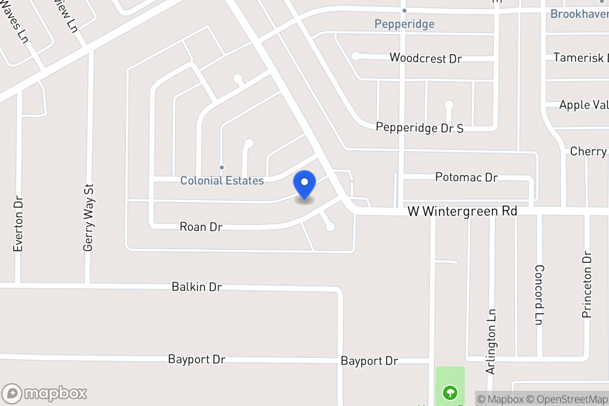 Map of 1221 Roan Dr