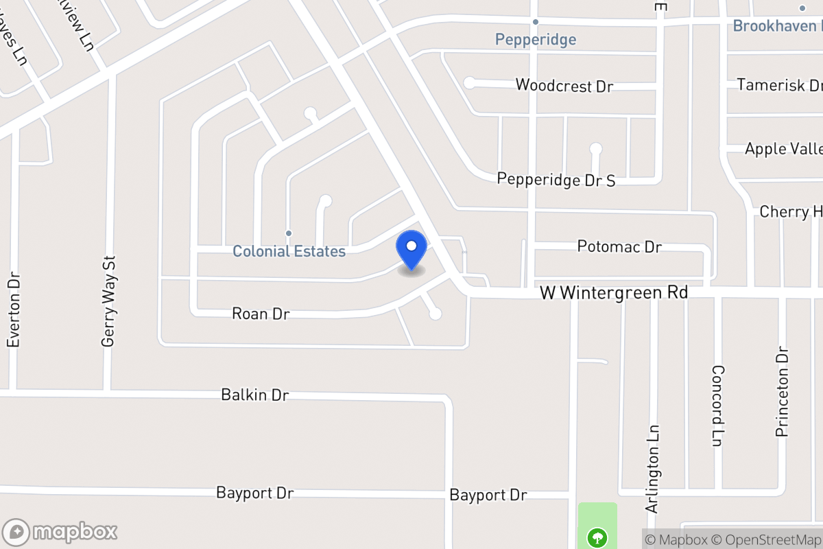 Map of 1209 Roan Dr