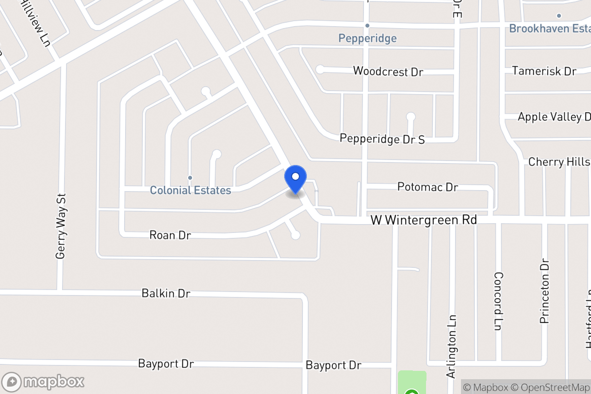 Map of 1201 Roan Dr