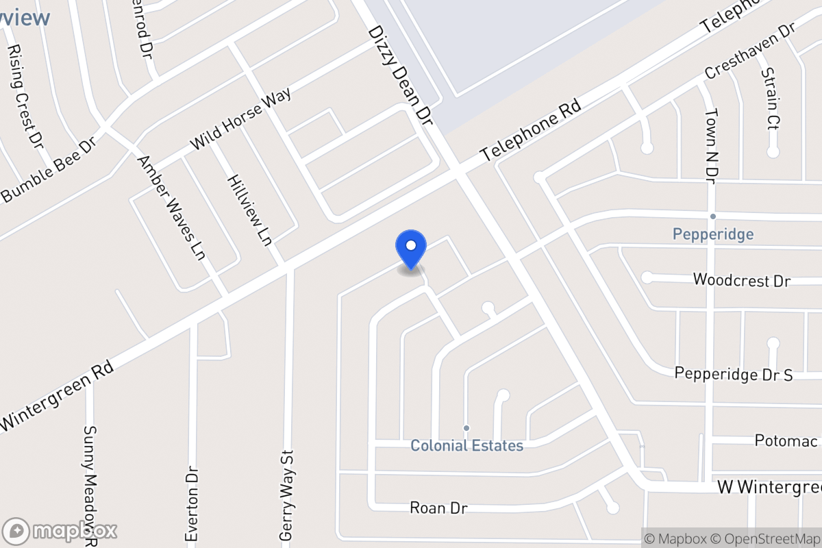 Map of 1386 Roan Dr