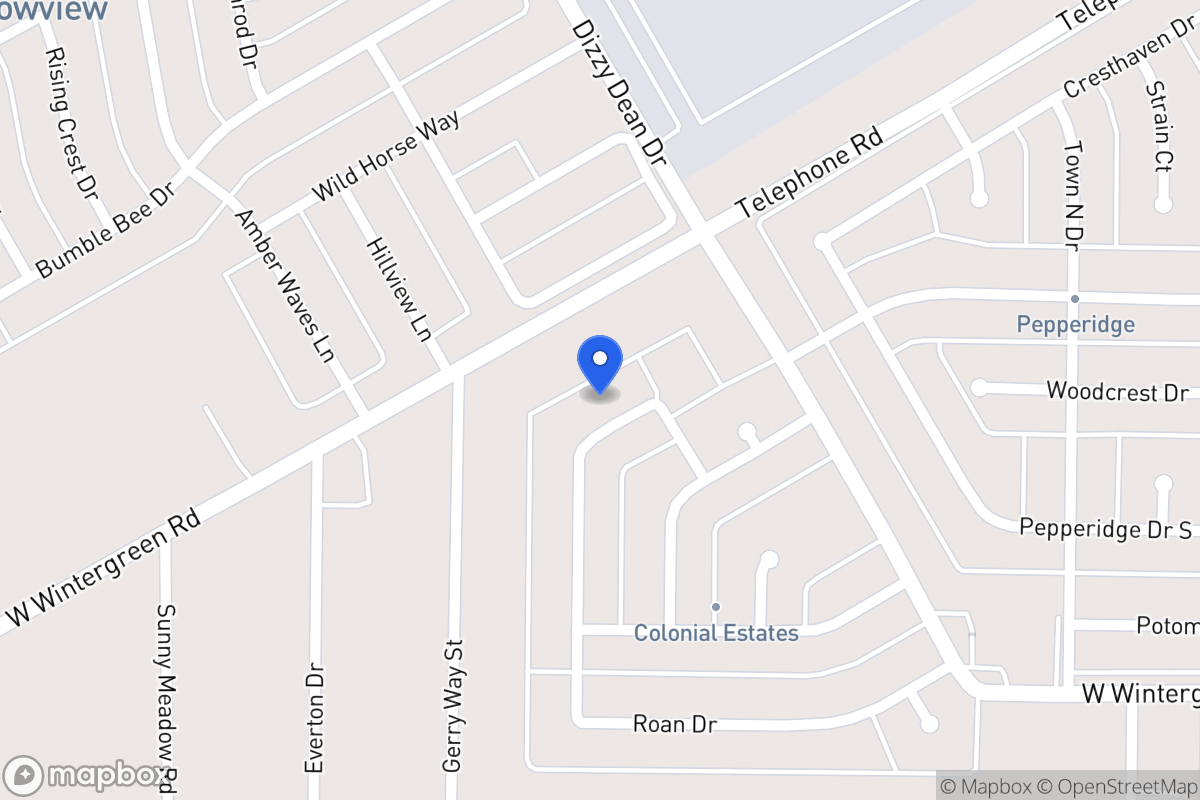 Map of 1378 Roan Dr