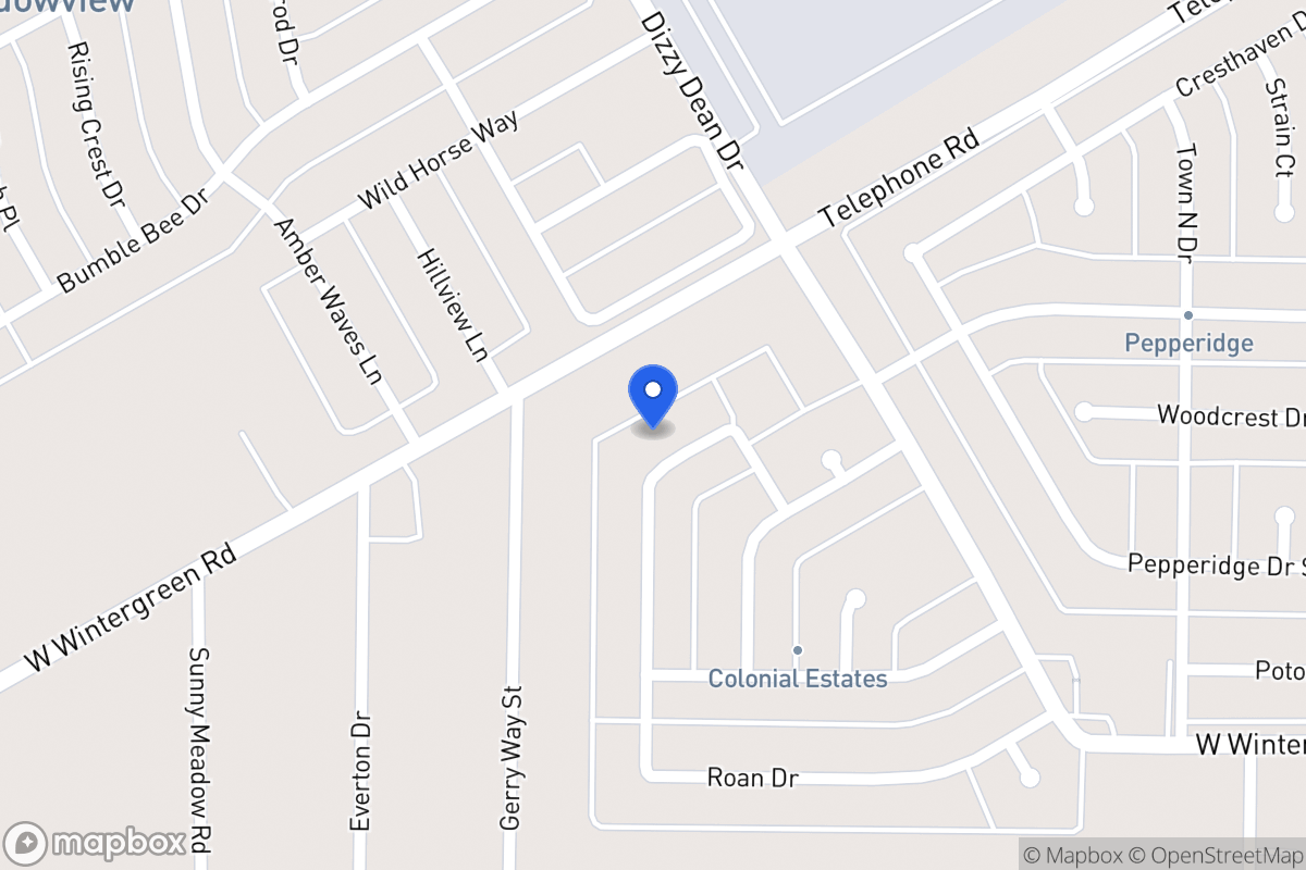 Map of 1374 Roan Dr