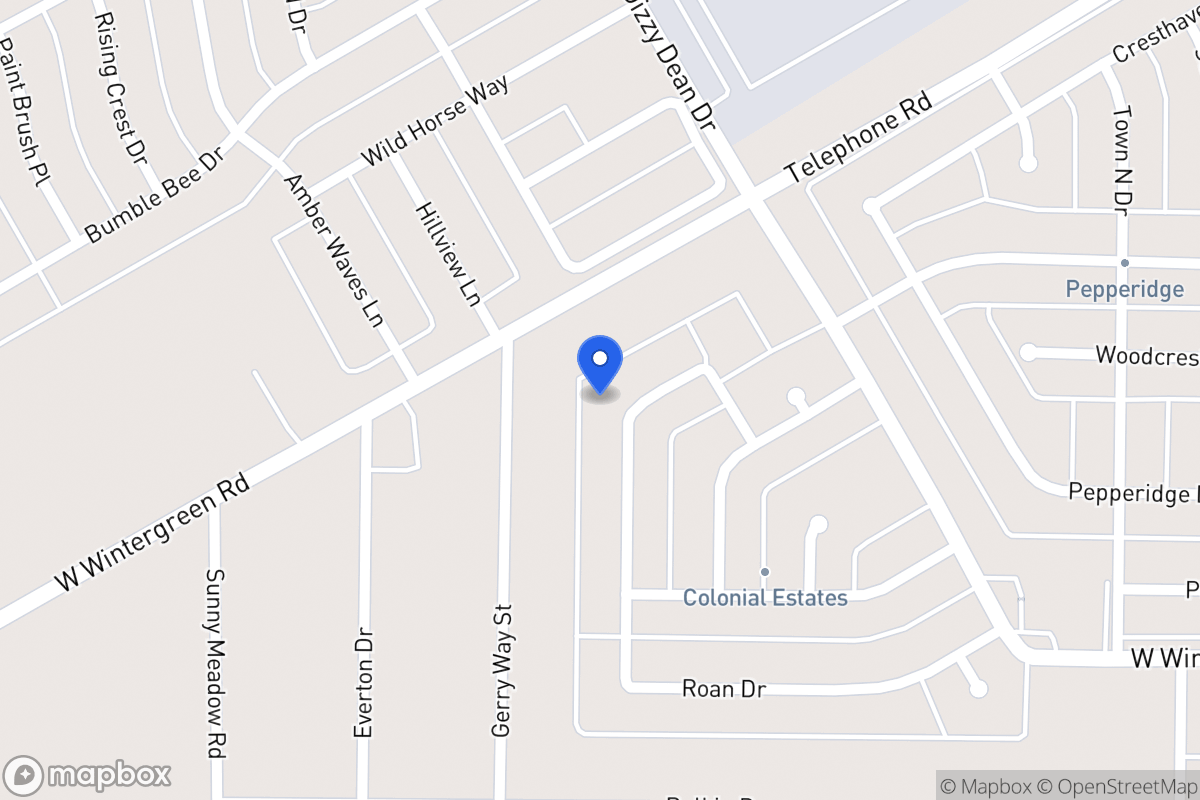 Map of 1366 Roan Dr