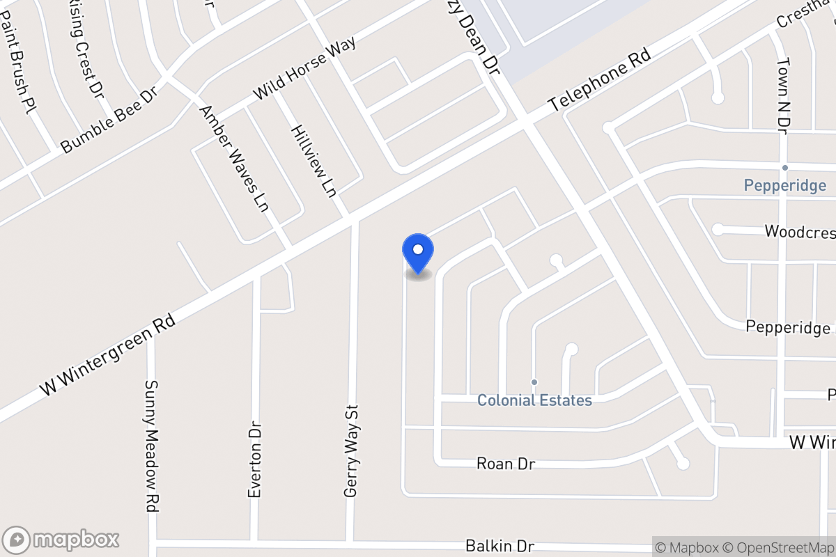 Map of 1362 Roan Dr