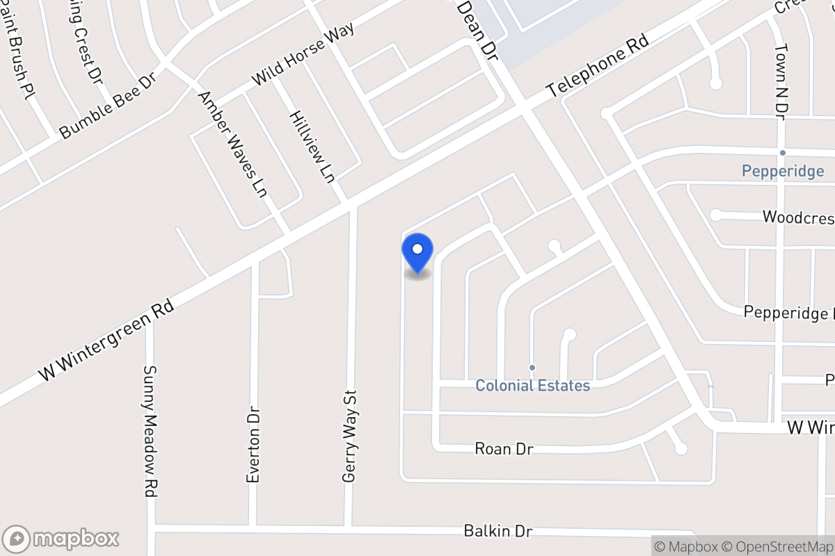 Map of 1358 Roan Dr