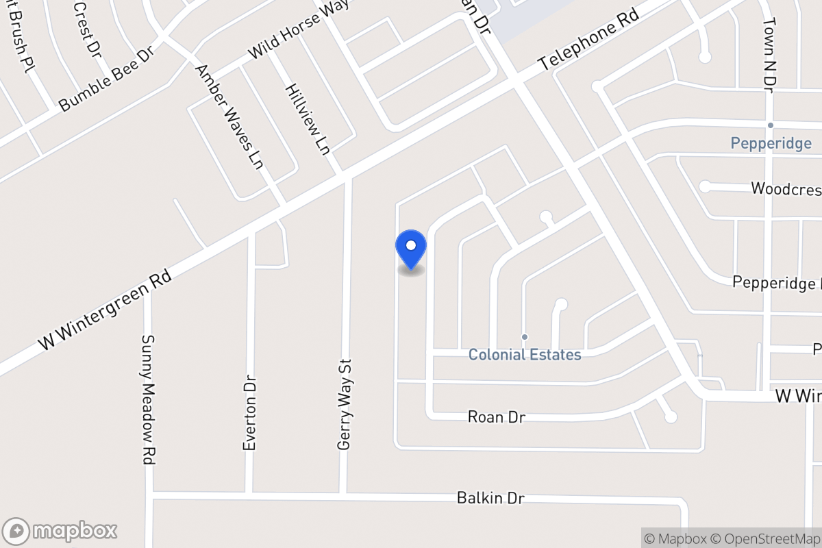 Map of 1350 Roan Dr