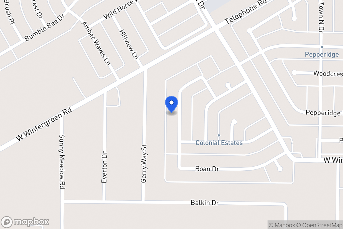 Map of 1346 Roan Dr