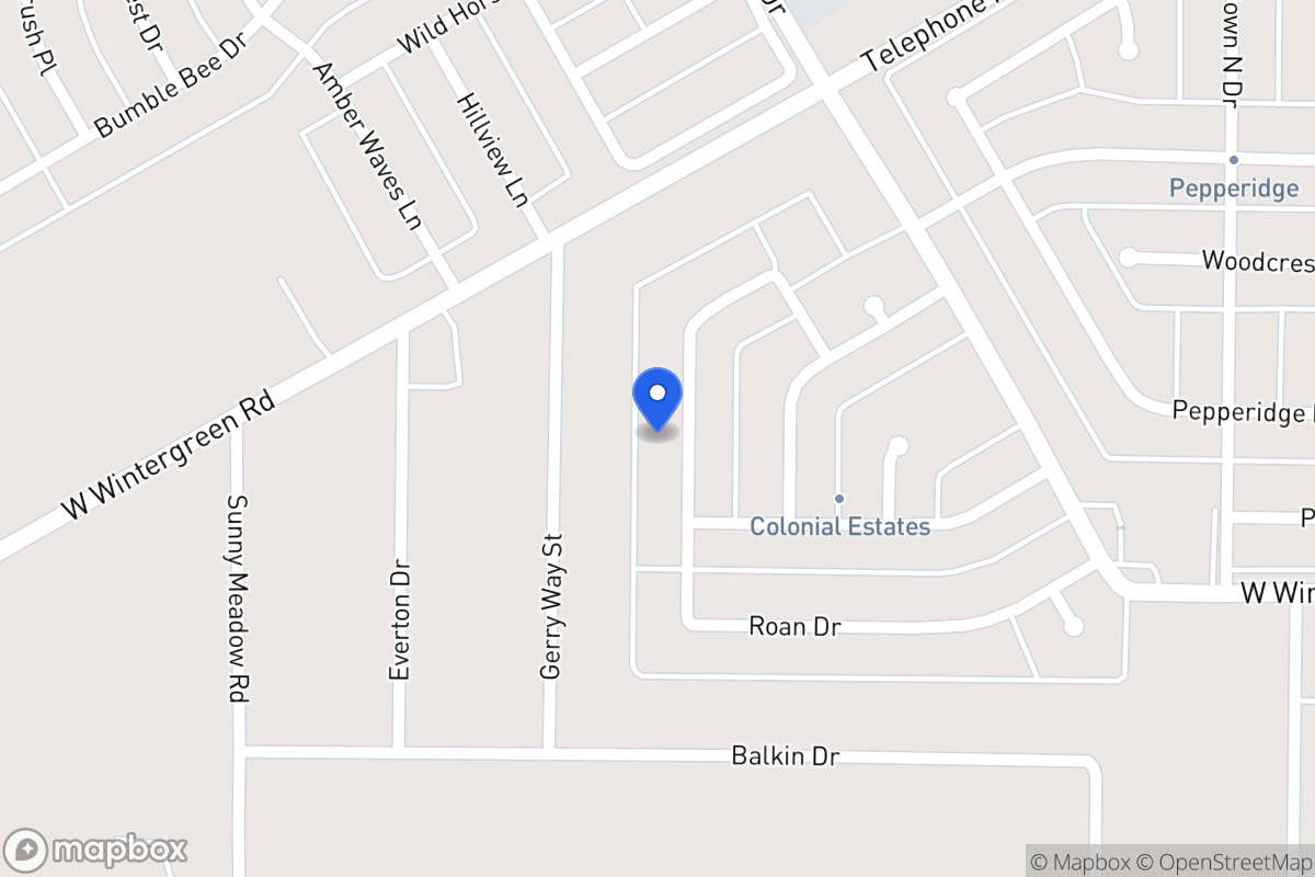 Map of 1342 Roan Dr