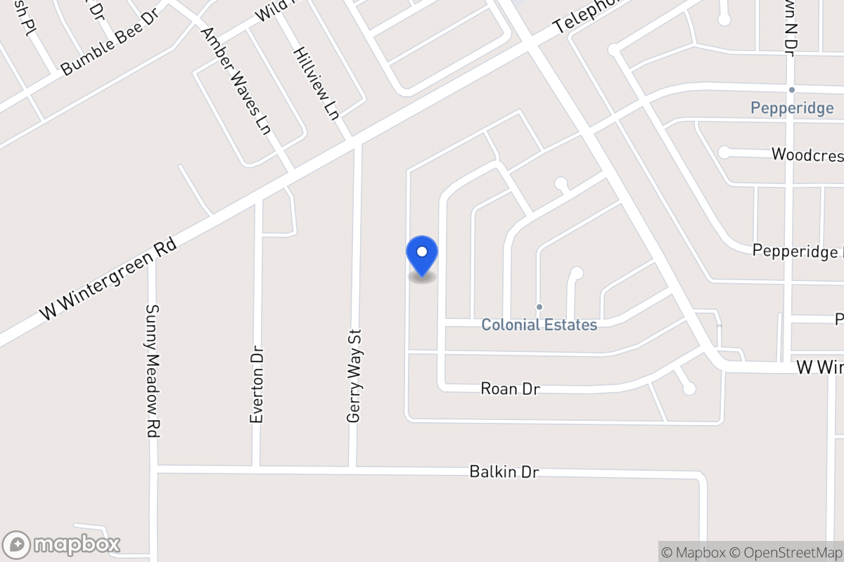 Map of 1338 Roan Dr
