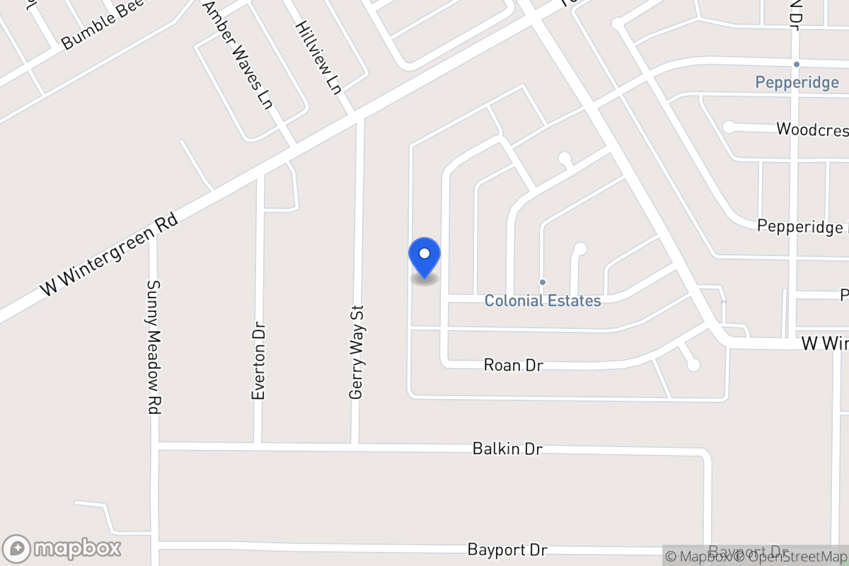 Map of 1330 Roan Dr