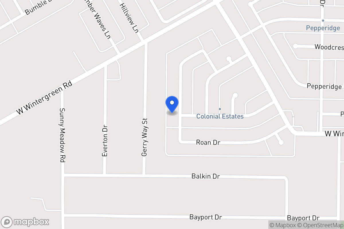 Map of 1326 Roan Dr