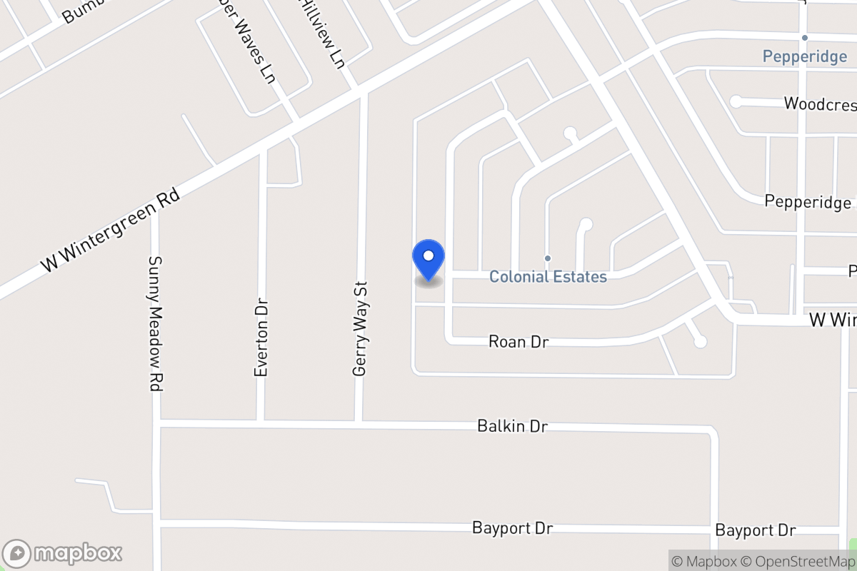 Map of 1322 Roan Dr