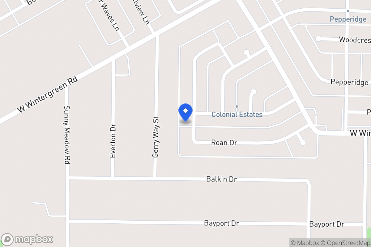 Map of 1318 Roan Dr