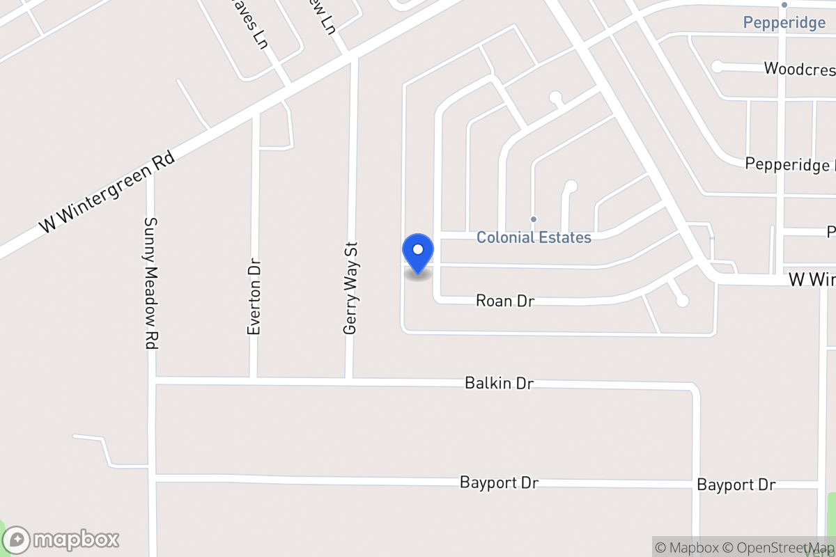 Map of 1314 Roan Dr