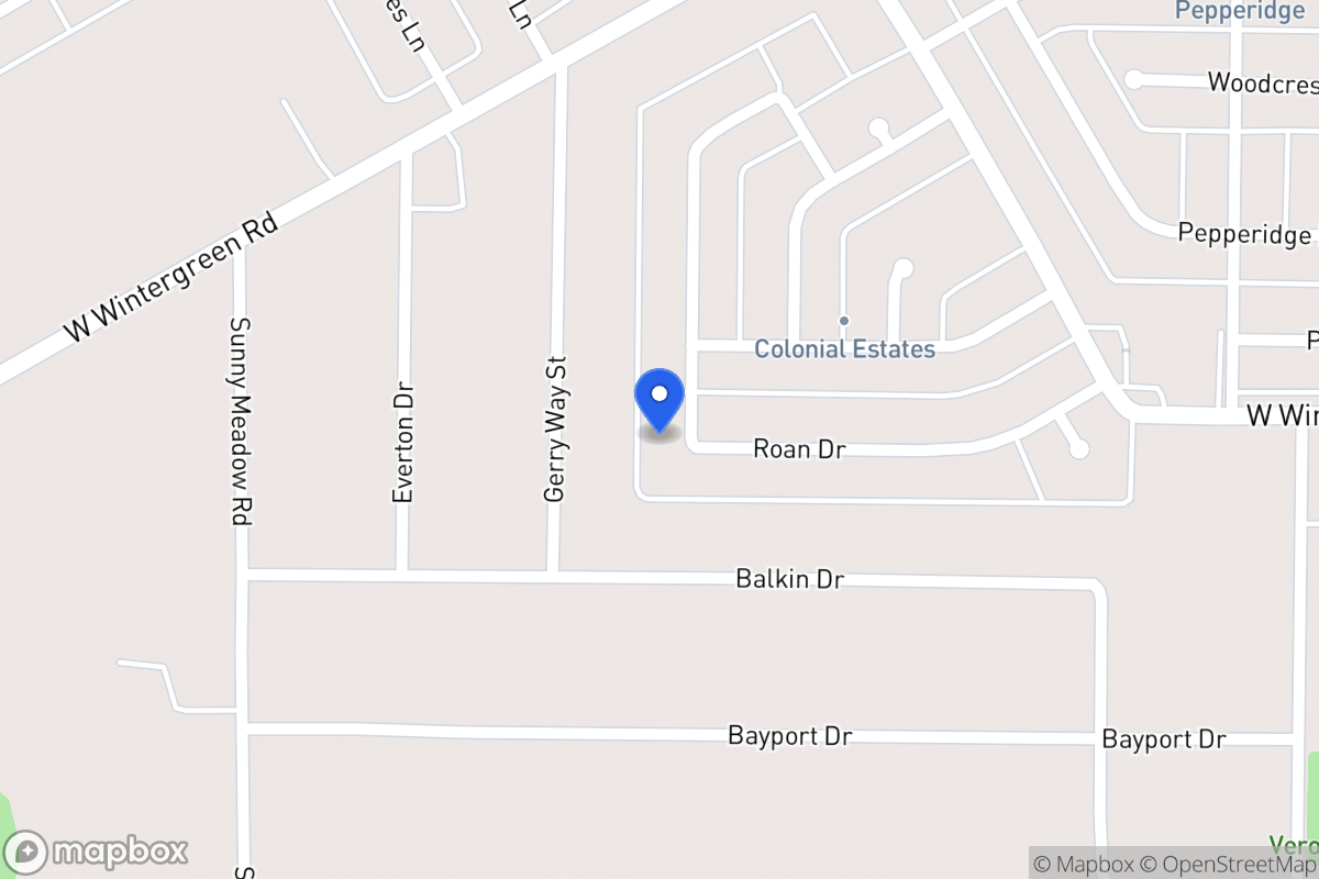 Map of 1310 Roan Dr