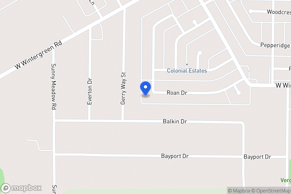 Map of 1306 Roan Dr