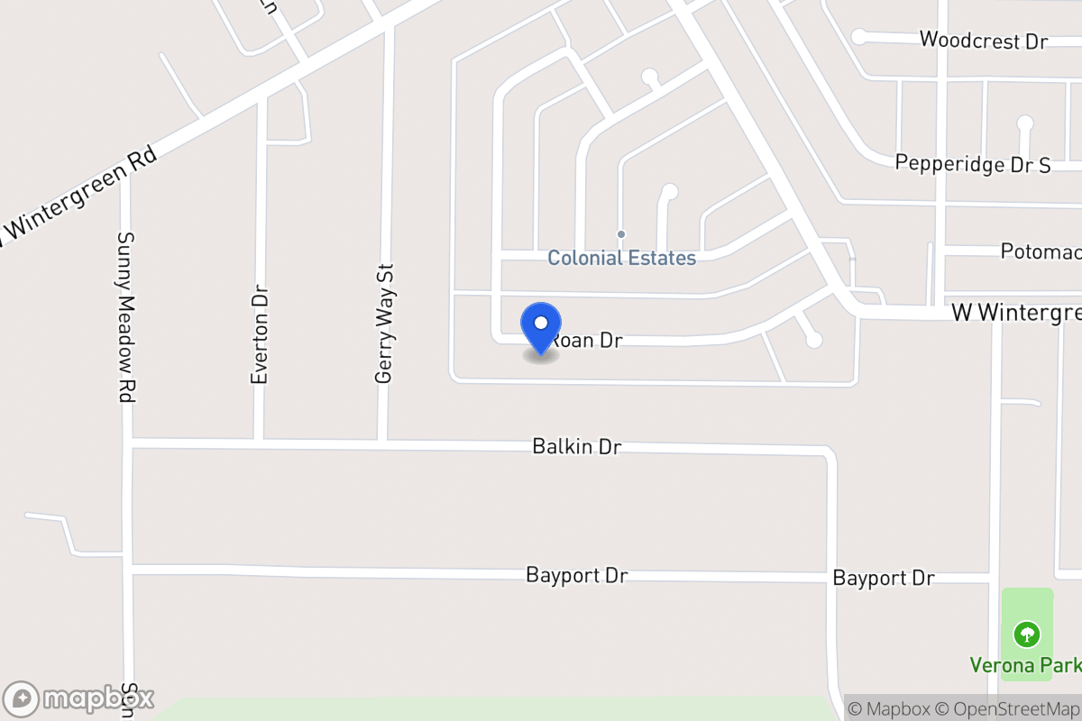 Map of 1280 Roan Dr