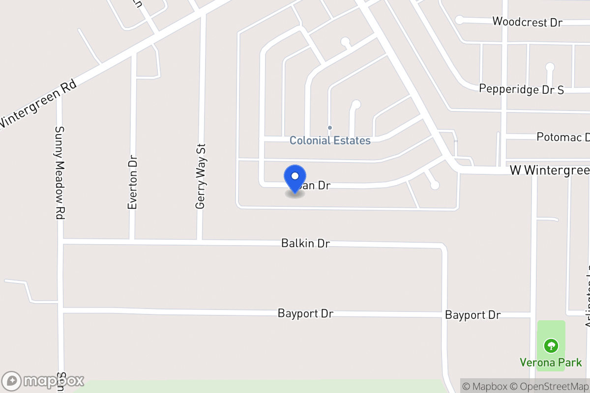 Map of 1276 Roan Dr