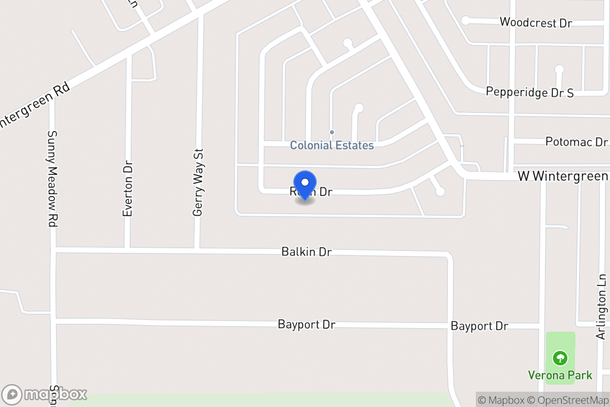 Map of 1272 Roan Dr