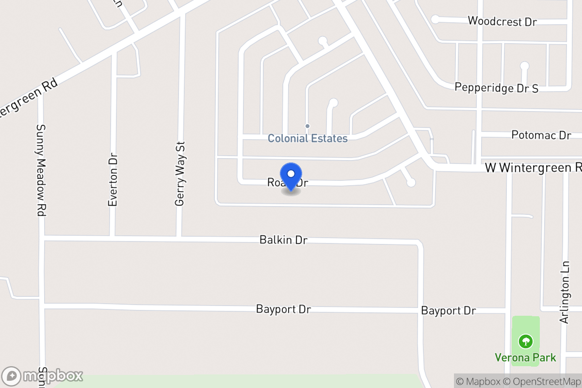 Map of 1266 Roan Dr