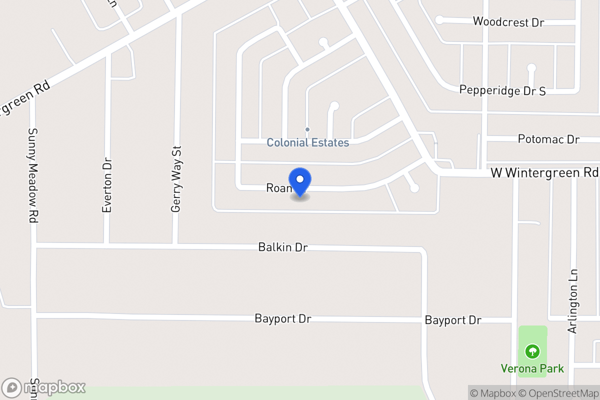 Map of 1262 Roan Dr