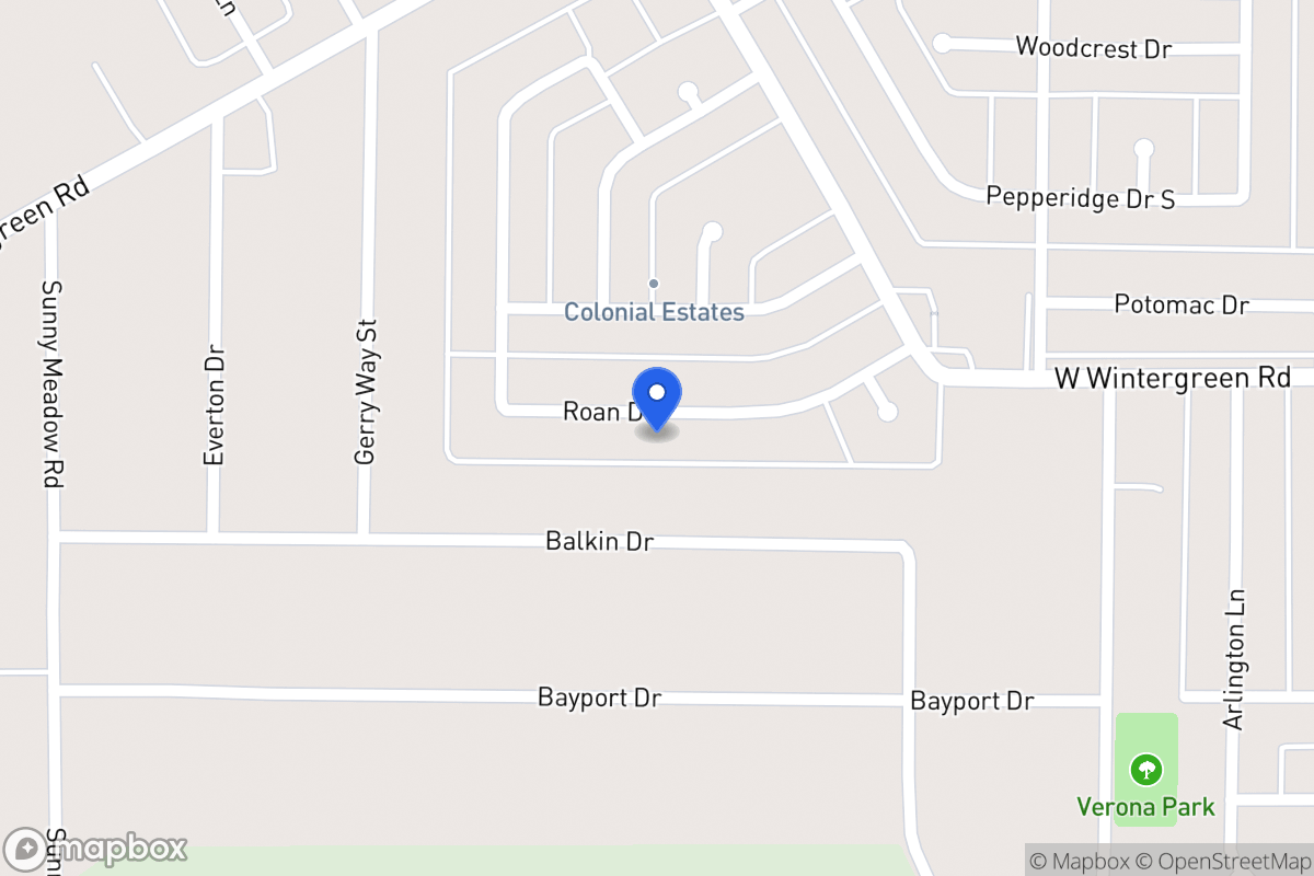 Map of 1258 Roan Dr