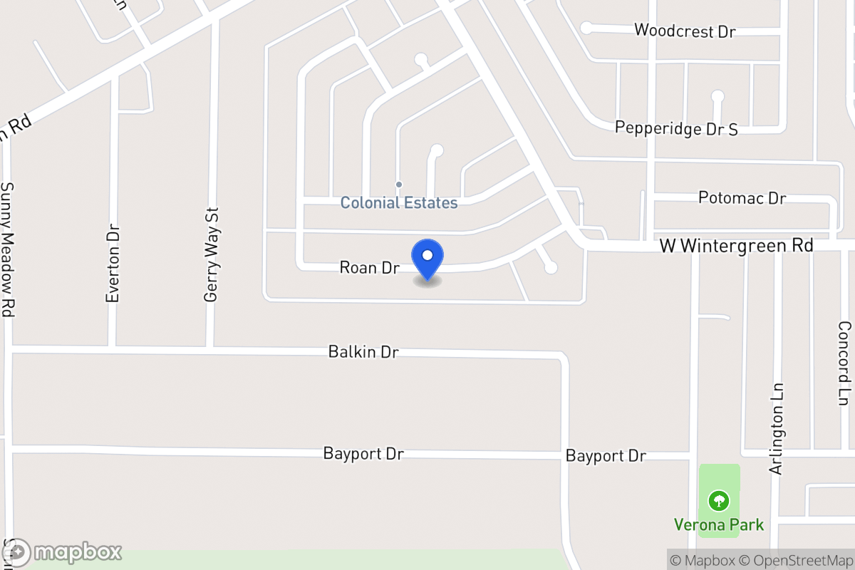 Map of 1250 Roan Dr