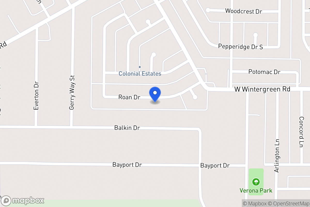 Map of 1246 Roan Dr