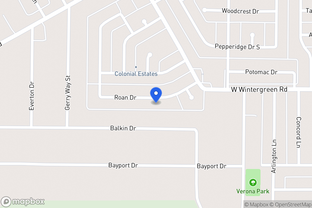 Map of 1242 Roan Dr