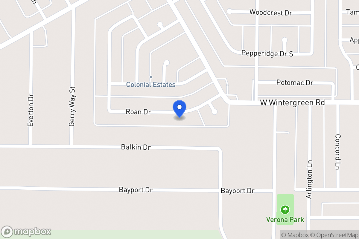 Map of 1238 Roan Dr