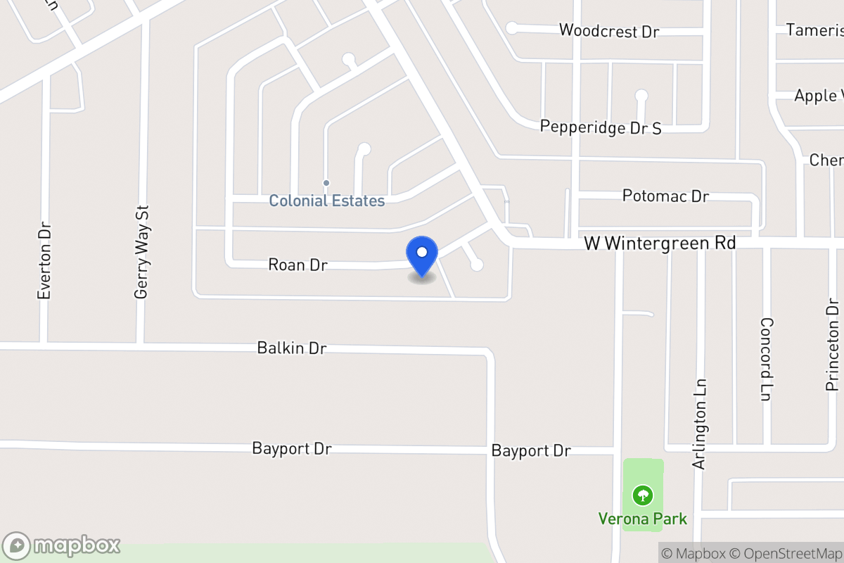Map of 1230 Roan Dr