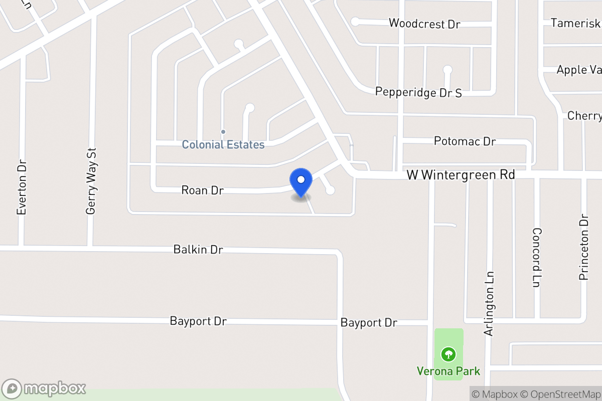 Map of 1226 Roan Dr