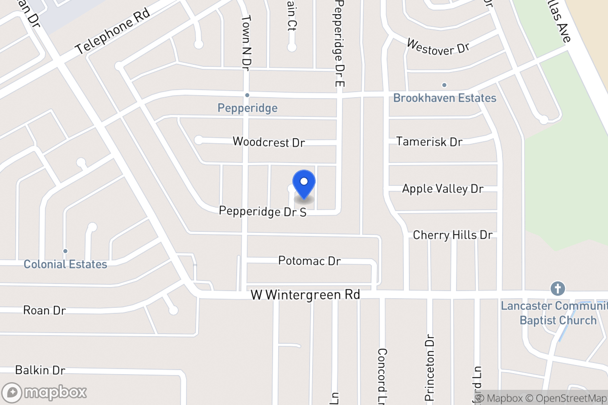 Map of 905 Pepperidge Ct
